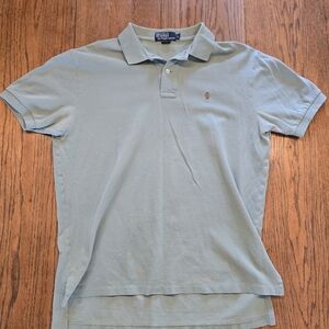 Polo Ralph Lauren Light Green Polo Shirt Embroidered Pony Large